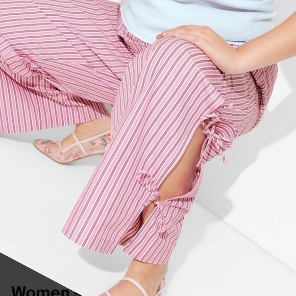 Women's High-Rise Side-Tie Relaxed Boxer Pants - Wild Fable Pajamas - Picture 3 of 4